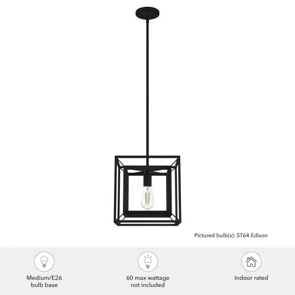 Doherty One Light Pendant in Natural Black Iron - Image 3