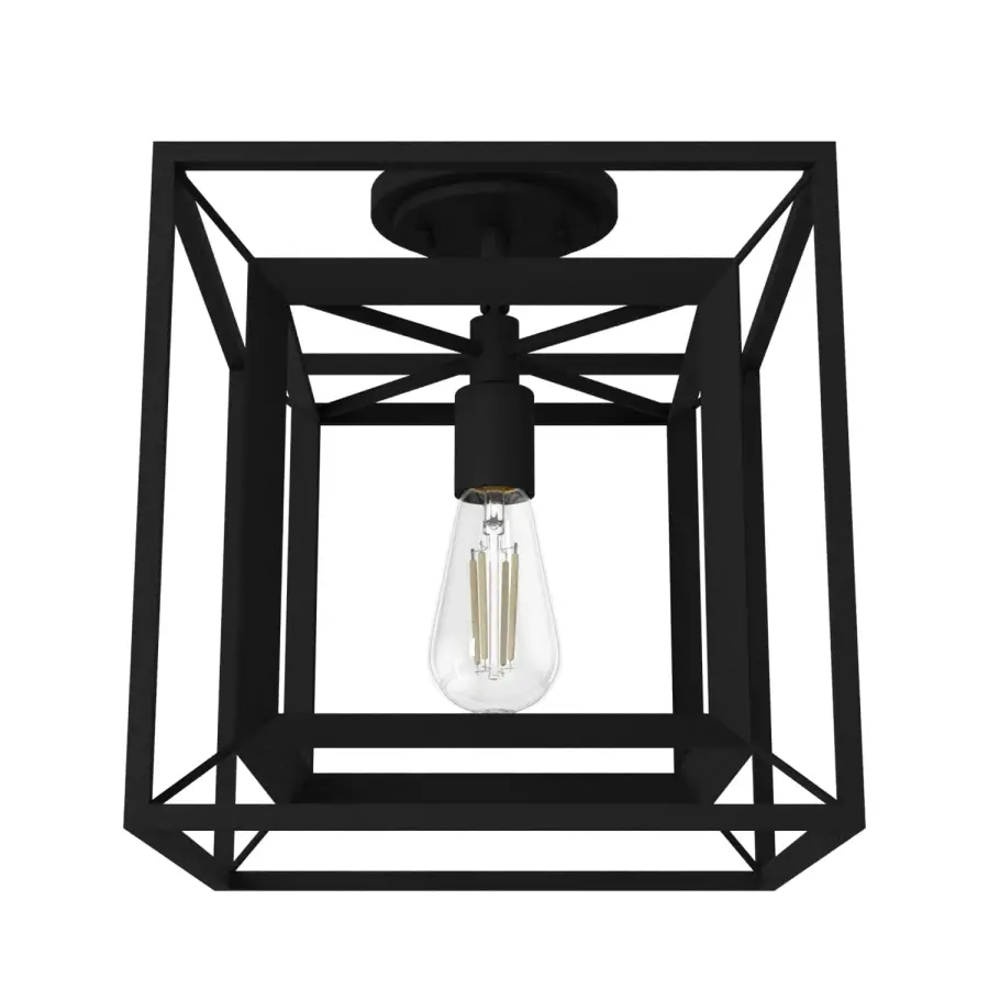 Doherty One Light Pendant in Natural Black Iron - Image 8