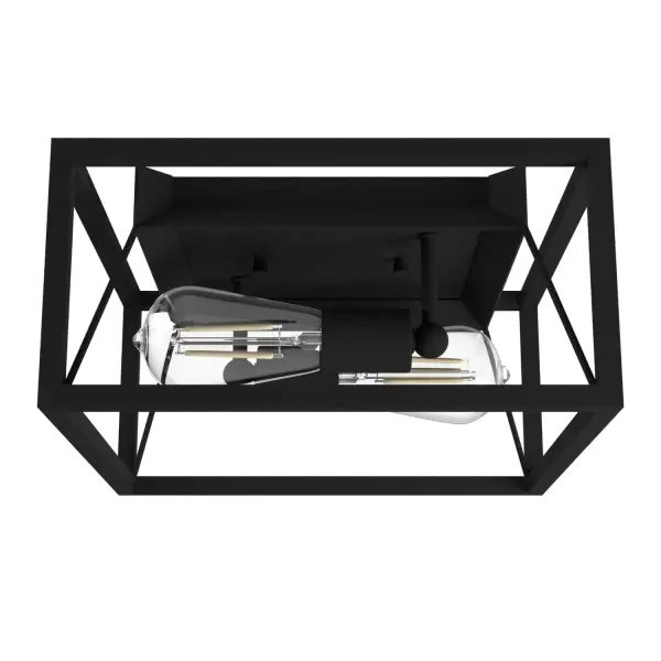 Doherty Two Light Flush Mount in Natural Black Iron - Image 5