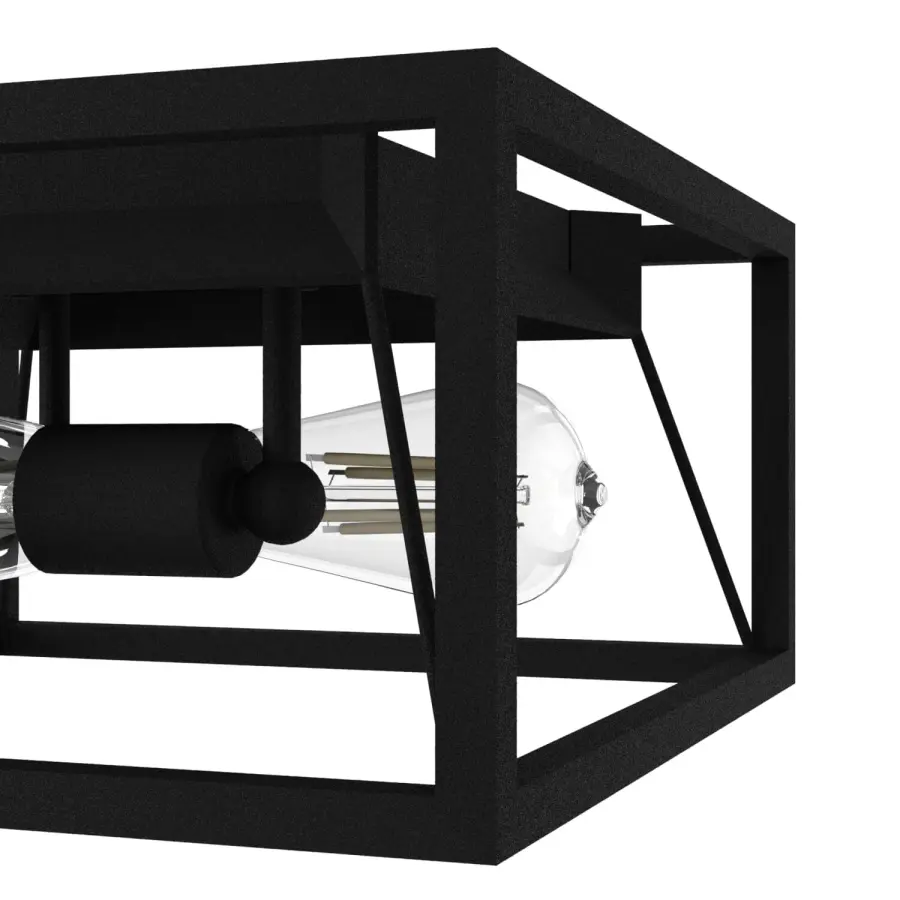 Doherty Two Light Flush Mount in Natural Black Iron - Image 6