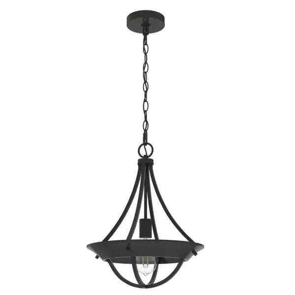 No matter where you place the Perch Point pendant, you'll get a sense of refinement. Hang a couple over your island or in your entry, and suddenly your space is transformed. The metal basket design of the chandelier elevates your space to a mountain modern retreat without having to go anywhere. Spread the modern, rustic beauty of the Perch Point collection throughout your home. Rated for indoor use only Requires 1 E26 bulbs. Bulbs not included. MADE FOR INDOORS: For use in indoor spaces like kitchens, bedrooms, living rooms, dining rooms, and entryways. BULB RECOMMENDATION: Maximum 60 W per light bulb or equivalent LED bulb. Bulbs not included. PICTURED HERE: Match our image using ST64 Edison light bulbs. CUSTOMIZABLE HANGING OPTIONS: With the minimum required chain, the hanging length is 18 inches. When using all of the included chain, the maximum hanging length is 94.5 inches. WARRANTY: One-year limited warranty backed by the trusted experts at Hunter.