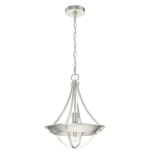 No matter where you place the Perch Point pendant, you'll get a sense of refinement. Hang a couple over your island or in your entry, and suddenly your space is transformed. The metal basket design of the chandelier elevates your space to a mountain modern retreat without having to go anywhere. Spread the modern, rustic beauty of the Perch Point collection throughout your home. Rated for indoor use only Requires 1 E26 bulbs. Bulbs not included. MADE FOR INDOORS: For use in indoor spaces like kitchens, bedrooms, living rooms, dining rooms, and entryways. BULB RECOMMENDATION: Maximum 60 W per light bulb or equivalent LED bulb. Bulbs not included. PICTURED HERE: Match our image using ST64 Edison light bulbs. CUSTOMIZABLE HANGING OPTIONS: With the minimum required chain, the hanging length is 18 inches. When using all of the included chain, the maximum hanging length is 94.5 inches. WARRANTY: One-year limited warranty backed by the trusted experts at Hunter. - alternate view