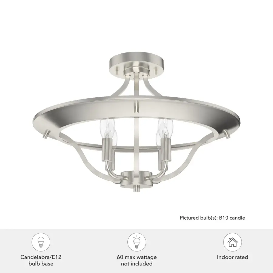 Perch Point Four Light Flush Mount in Noble Bronze - Image 3