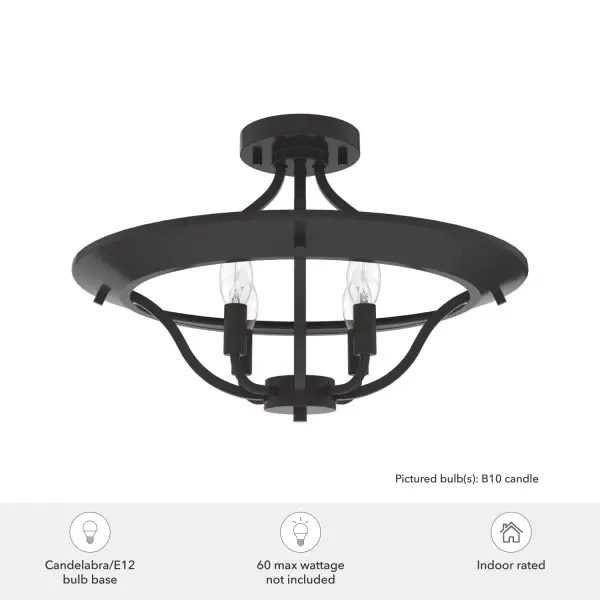 Perch Point Four Light Flush Mount in Noble Bronze - Image 4