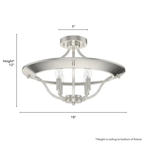 Perch Point Four Light Flush Mount in Noble Bronze - Image 5