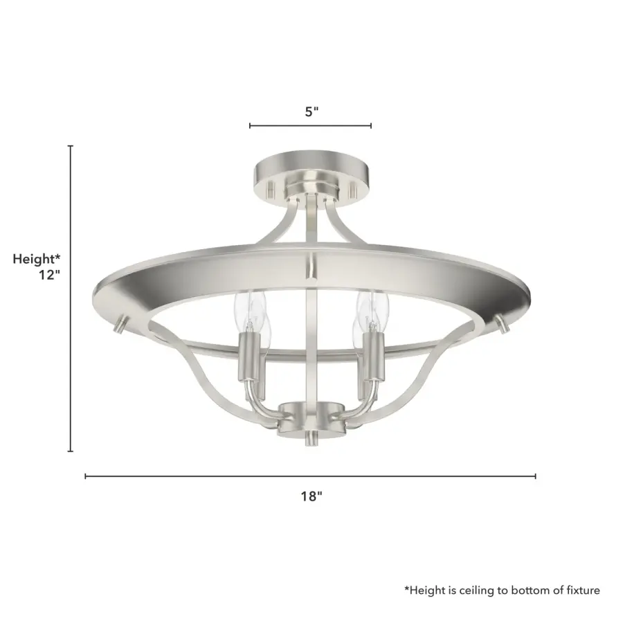 Perch Point Four Light Flush Mount in Noble Bronze - Image 5