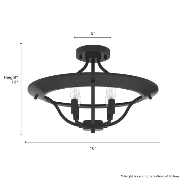 Perch Point Four Light Flush Mount in Noble Bronze - Image 6