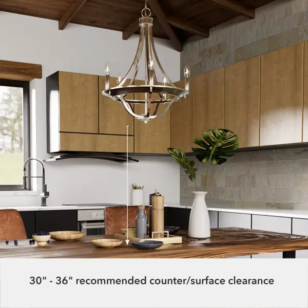 Perch Point 5-Light Chandelier in Brushed Nickel - Image 5