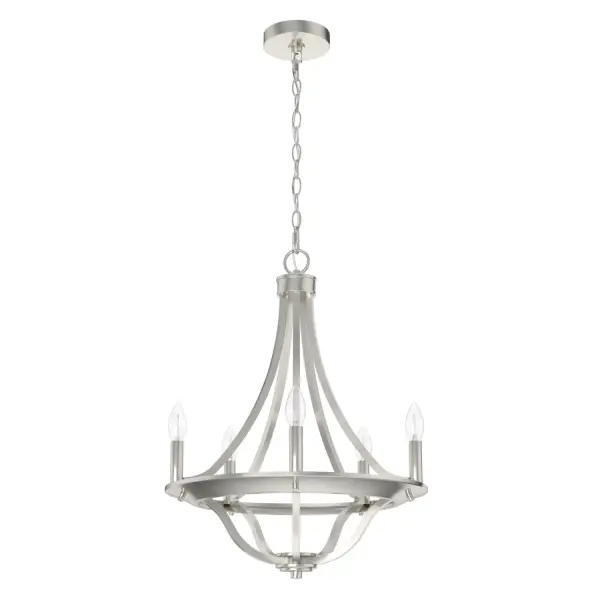 Perch Point 5-Light Chandelier in Brushed Nickel - Image 7