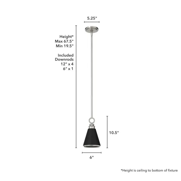Klein One Light Pendant in Brushed Nickel - Image 7