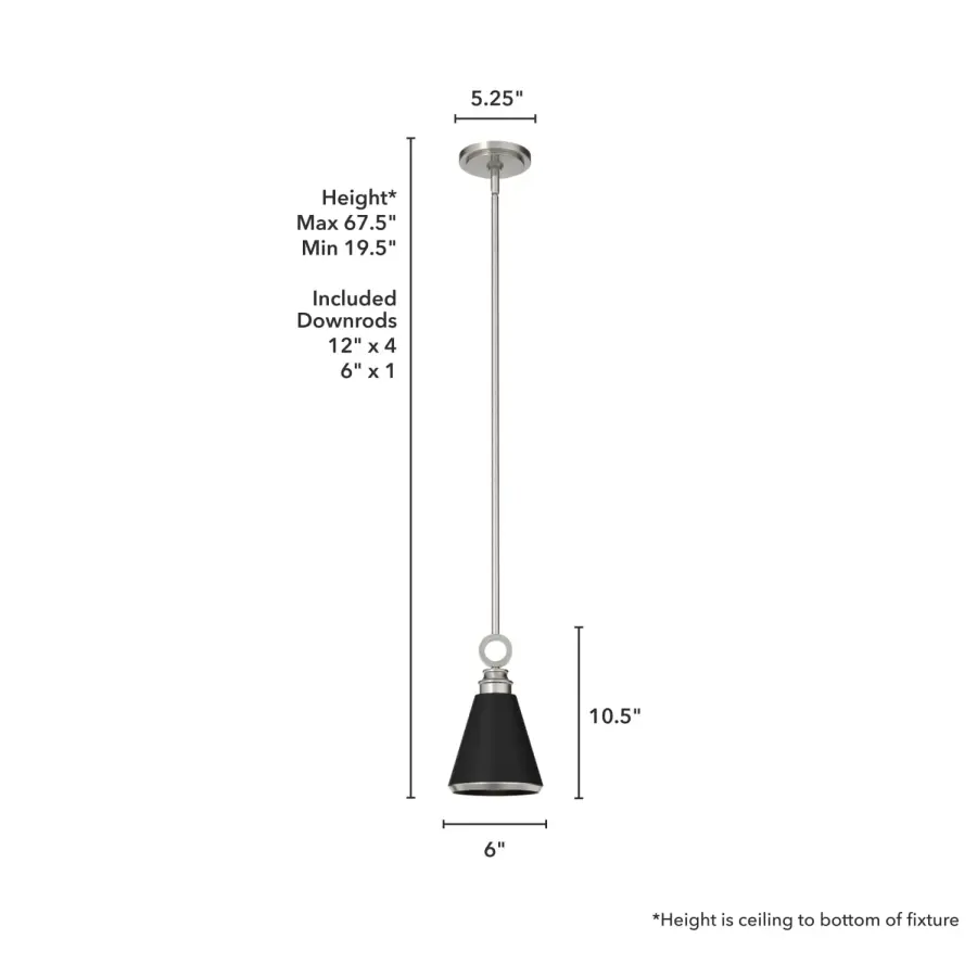 Klein One Light Pendant in Brushed Nickel - Image 7