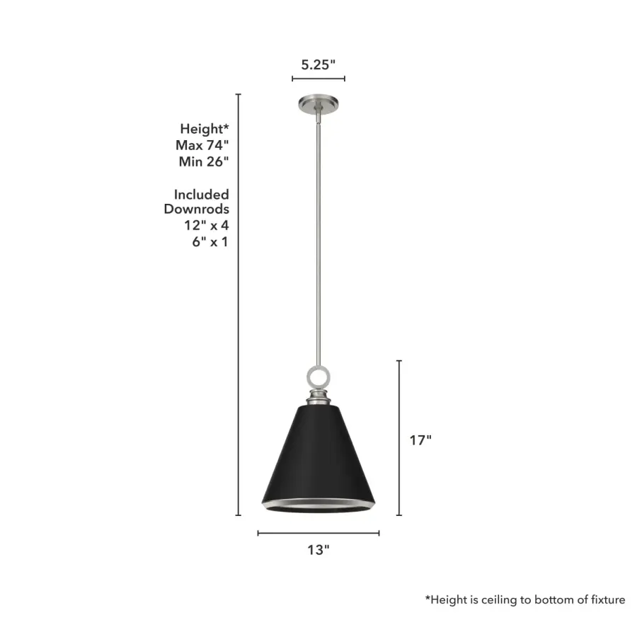 Klein One Light Pendant in Brushed Nickel - Image 7