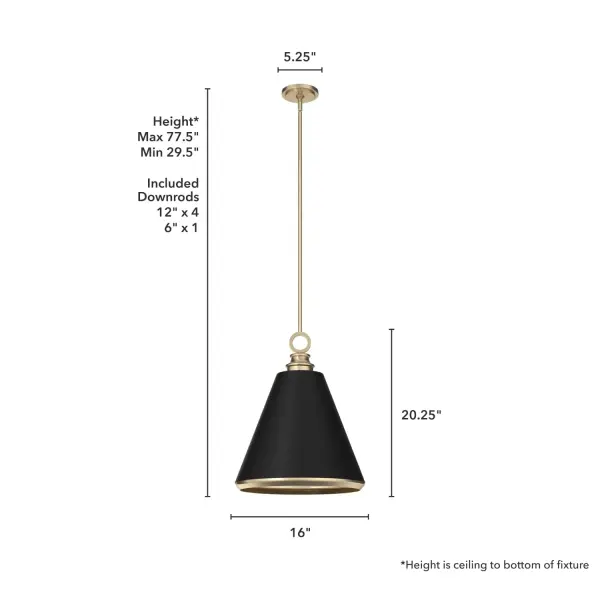 Klein Three Light Pendant in Alturas Gold - Image 4