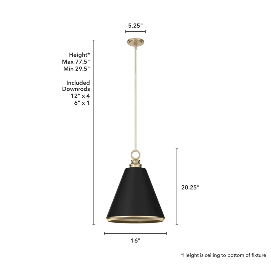 Klein Three Light Pendant in Alturas Gold - Image 4