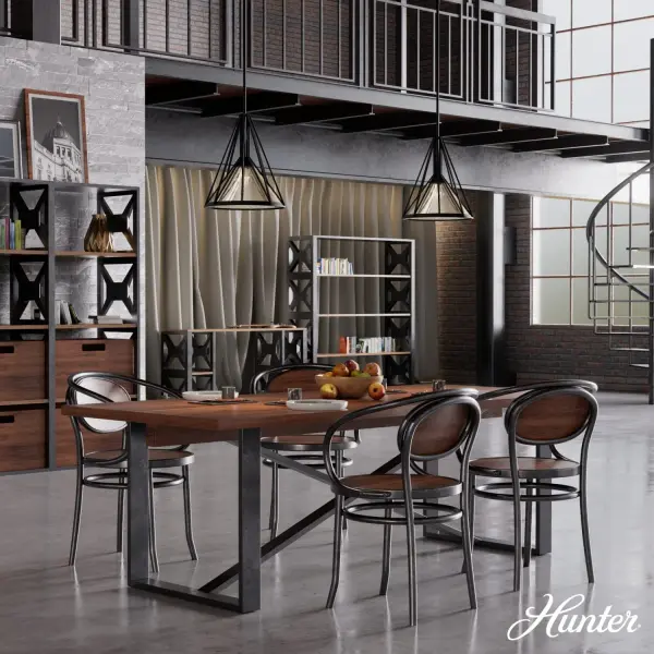 The Rafner pendant delivers authentic industrial style with its natural black iron finish and distinctive mercury glass shade. At 13 inches wide, it's perfectly sized for kitchen islands and dining nooks where you want statement lighting without overwhelming the space. - alternate view