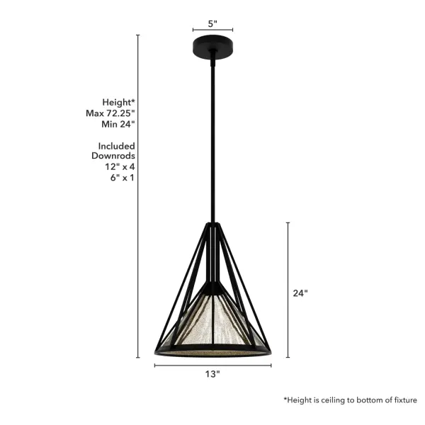 Rafner One Light Pendant in Natural Black Iron - Image 4