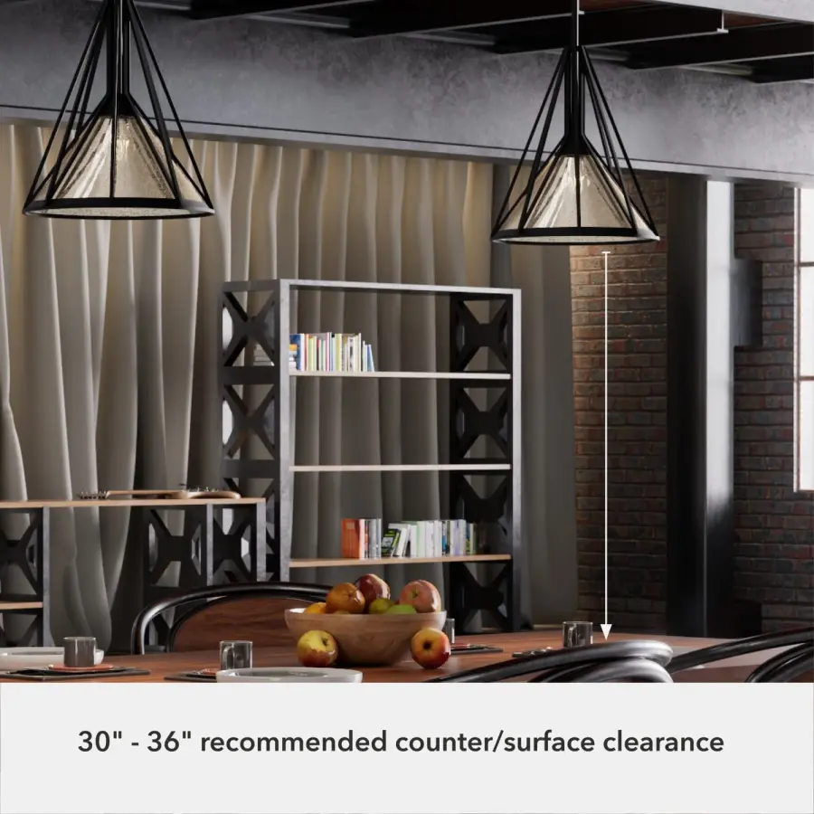 Rafner One Light Pendant in Natural Black Iron - Image 5