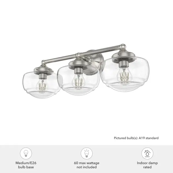 Saddle Creek 3-Light Bathroom Vanity in Brushed Nickel - Image 2