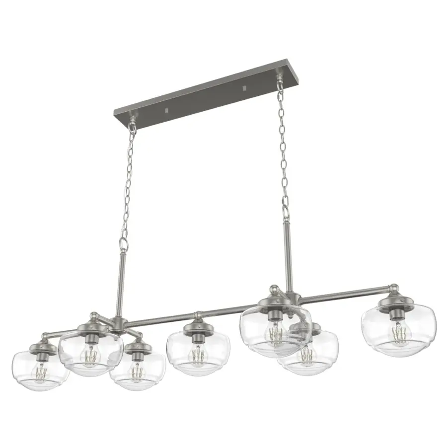 Saddle Creek 7-Light Linear Chandelier in Brushed Nickel - Image 8