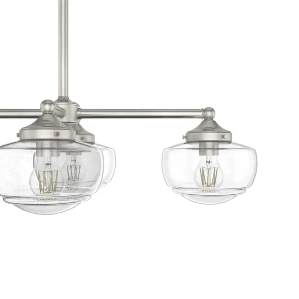 Saddle Creek 7-Light Linear Chandelier in Brushed Nickel - Image 9