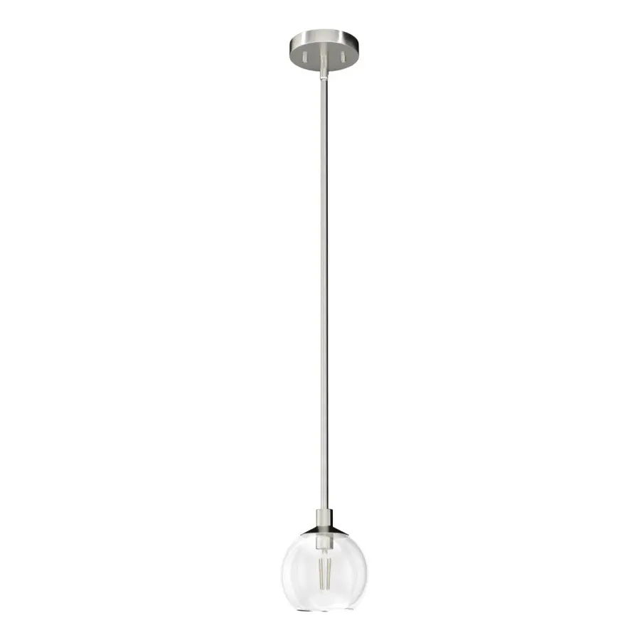 Xidane One Light Mini Pendant in Brushed Nickel - Image 1