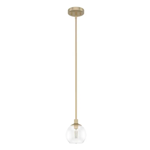The Xidane mini pendant is a modern and versatile fixture. The edgy elegance of the Xidane mini pendant is perfect in a plethora of spaces. The brilliant design of the single orb floating above illuminating your space is striking. Use multiples over a table or a kitchen island to elevate your decor. The light of the Xidane collection brings glamour to every space. Rated for indoor use only Requires 1 E12 bulbs. Bulbs not included. MADE FOR INDOORS: For use in indoor spaces like kitchens, bedrooms, living rooms, dining rooms, and entryways. BULB RECOMMENDATION: Maximum 60 W per light bulb or equivalent LED bulb. Bulbs not included. PICTURED HERE: Match our image using T6 Tubular light bulbs. CUSTOMIZABLE HANGING OPTIONS: With the minimum required downrod, the hanging length is 8.5 inches. When using all of the included downrod, the maximum hanging length is 64.5 inches. WARRANTY: One-year limited warranty backed by the trusted experts at Hunter. - alternate view