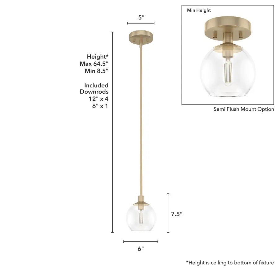 Xidane One Light Mini Pendant in Alturas Gold - Image 11