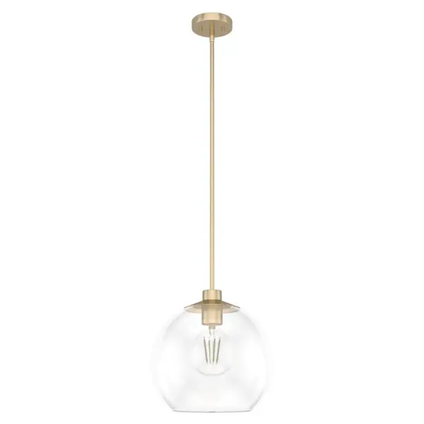 Enter under the light of the Xidane large pendant and be dazzled. The Xidane pendant is a stunning light fixture! Metal extending to a lovely seeded-glass globe is eye-catching and gives spectacular light to your space. Add other pieces from the Xidane collection for glam throughout your home. Mix and match with fans from our ceiling fan collections to fully finish your space. Rated for indoor use only Requires 1 E12 bulbs. Bulbs not included. MADE FOR INDOORS: For use in indoor spaces like kitchens, bedrooms, living rooms, dining rooms, and entryways. BULB RECOMMENDATION: Maximum 60 W per light bulb or equivalent LED bulb. Bulbs not included. PICTURED HERE: Match our image using G25 Globe light bulbs. CUSTOMIZABLE HANGING OPTIONS: With the minimum required downrod, the hanging length is 15.25 inches. When using all of the included downrod, the maximum hanging length is 71 inches. WARRANTY: One-year limited warranty backed by the trusted experts at Hunter. - alternate view