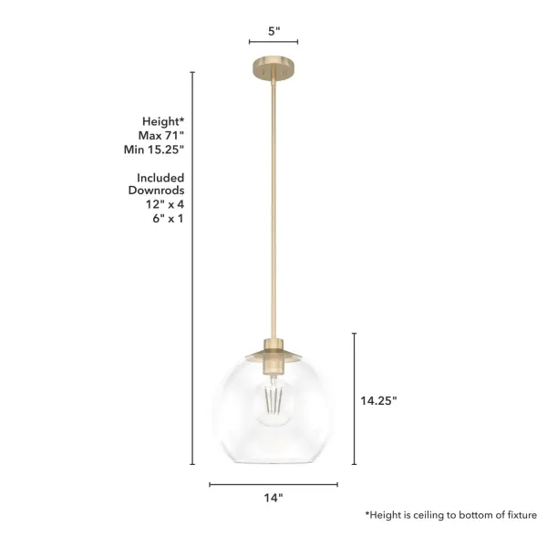 Xidane One Light Pendant in Alturas Gold - Image 11