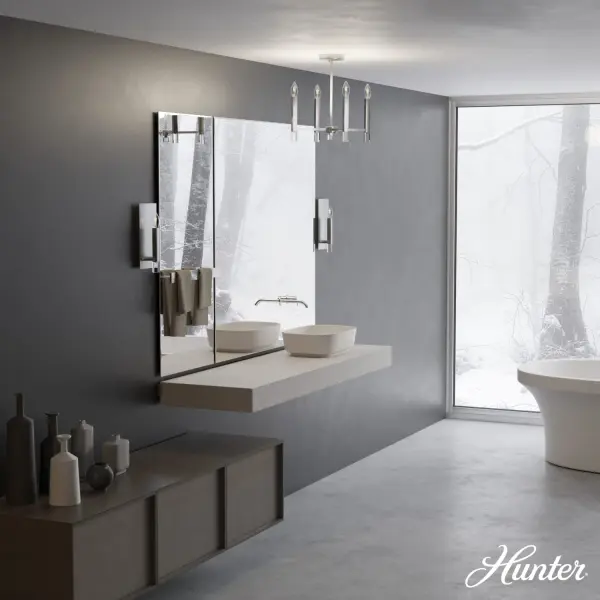 Elevate your space and style with the Sunjai. The versatile Sunjai fixture combines the classic beauty of a petite candelabra with modern glam. You can also convert it to a semi-flush mount to suit your space. This fixture is an elegant addition to your kitchen, dining room, or breakfast nook. Dine in the light of the Sunjai Pendant. Rated for indoor use only Requires 4 E12 bulbs. Bulbs not included. MADE FOR INDOORS: For use in indoor spaces like kitchens, bedrooms, living rooms, dining rooms, and entryways. BULB RECOMMENDATION: Maximum 60 W per light bulb or equivalent LED bulb. Bulbs not included. PICTURED HERE: Match our image using B10 Candle light bulbs. CUSTOMIZABLE HANGING OPTIONS: With the minimum required downrod, the hanging length is 26.5 inches. When using all of the included downrod, the maximum hanging length is 63.5 inches. WARRANTY: One-year limited warranty backed by the trusted experts at Hunter. - alternate view