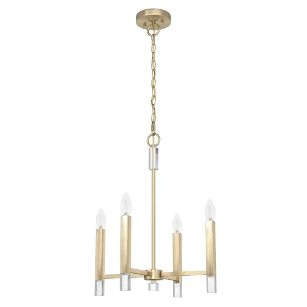 Elevate your space and style with the Sunjai. The versatile Sunjai fixture combines the classic beauty of a petite candelabra with modern glam. You can also convert it to a semi-flush mount to suit your space. This fixture is an elegant addition to your kitchen, dining room, or breakfast nook. Dine in the light of the Sunjai Pendant. Rated for indoor use only Requires 4 E12 bulbs. Bulbs not included. MADE FOR INDOORS: For use in indoor spaces like kitchens, bedrooms, living rooms, dining rooms, and entryways. BULB RECOMMENDATION: Maximum 60 W per light bulb or equivalent LED bulb. Bulbs not included. PICTURED HERE: Match our image using B10 Candle light bulbs. CUSTOMIZABLE HANGING OPTIONS: With the minimum required downrod, the hanging length is 26.5 inches. When using all of the included downrod, the maximum hanging length is 63.5 inches. WARRANTY: One-year limited warranty backed by the trusted experts at Hunter.