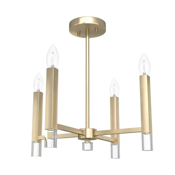 Sunjai Four Light Pendant in Alturas Gold - Image 8