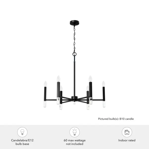 Sunjai 6-Light Chandelier in Matte Black - Image 5