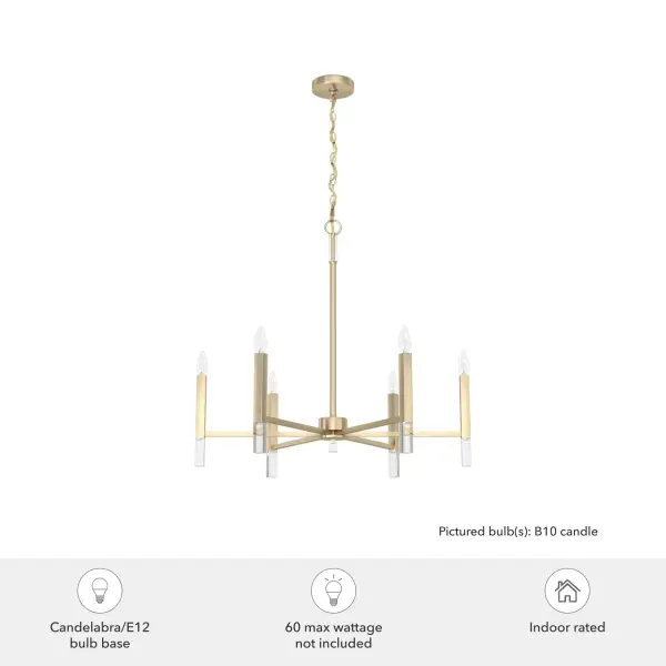 Sunjai 6-Light Chandelier in Matte Black - Image 6