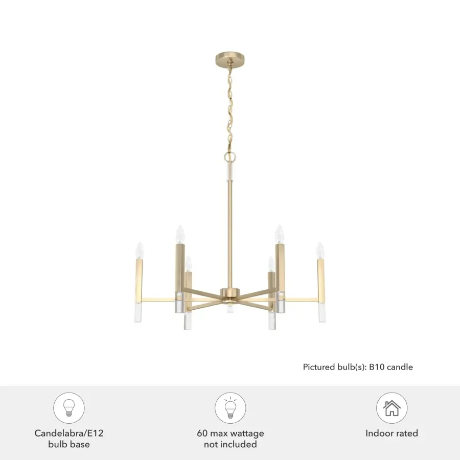 Sunjai 6-Light Chandelier in Matte Black - Image 6