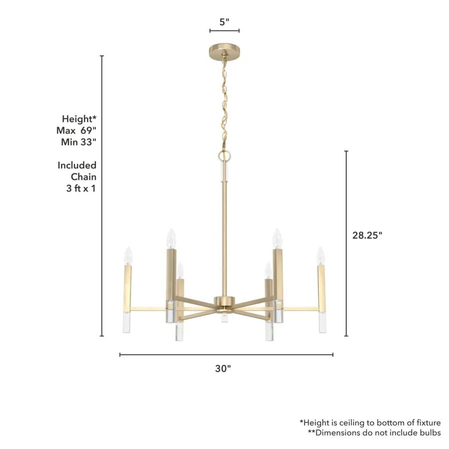 Sunjai 6-Light Chandelier in Matte Black - Image 8