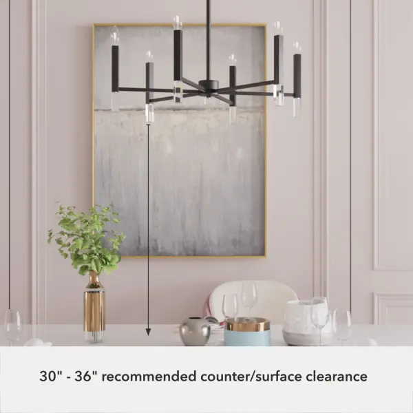 Sunjai 6-Light Chandelier in Matte Black - Image 9