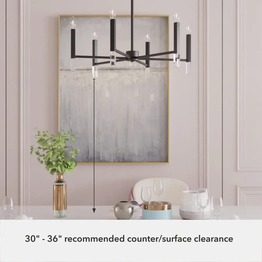 Sunjai 6-Light Chandelier in Matte Black - Image 9
