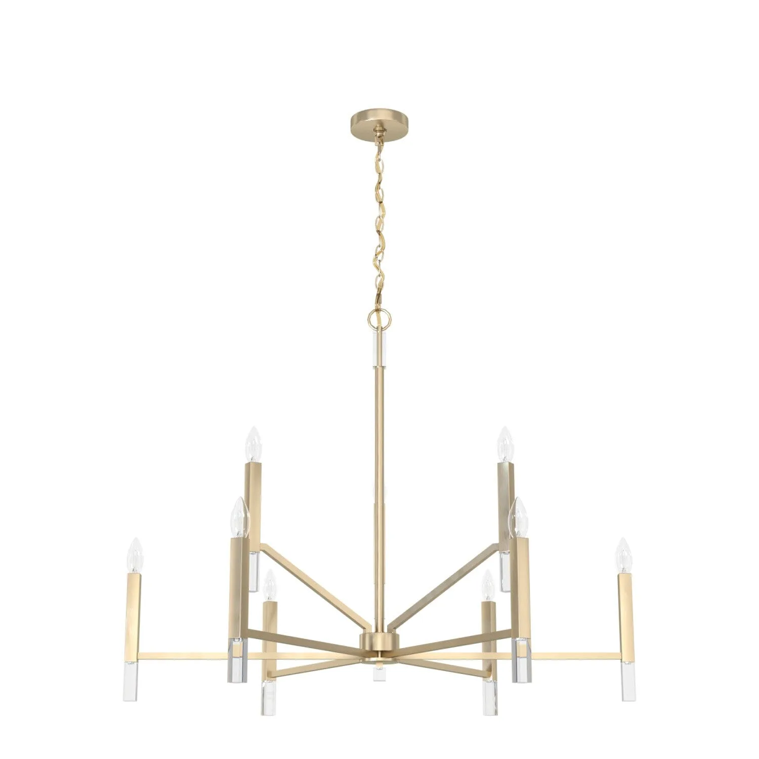 Sunjai 9-Light Tiered Chandelier in Brushed Nickel