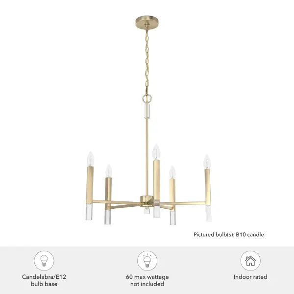 Sunjai Five Light Chandelier in Alturas Gold - Image 3