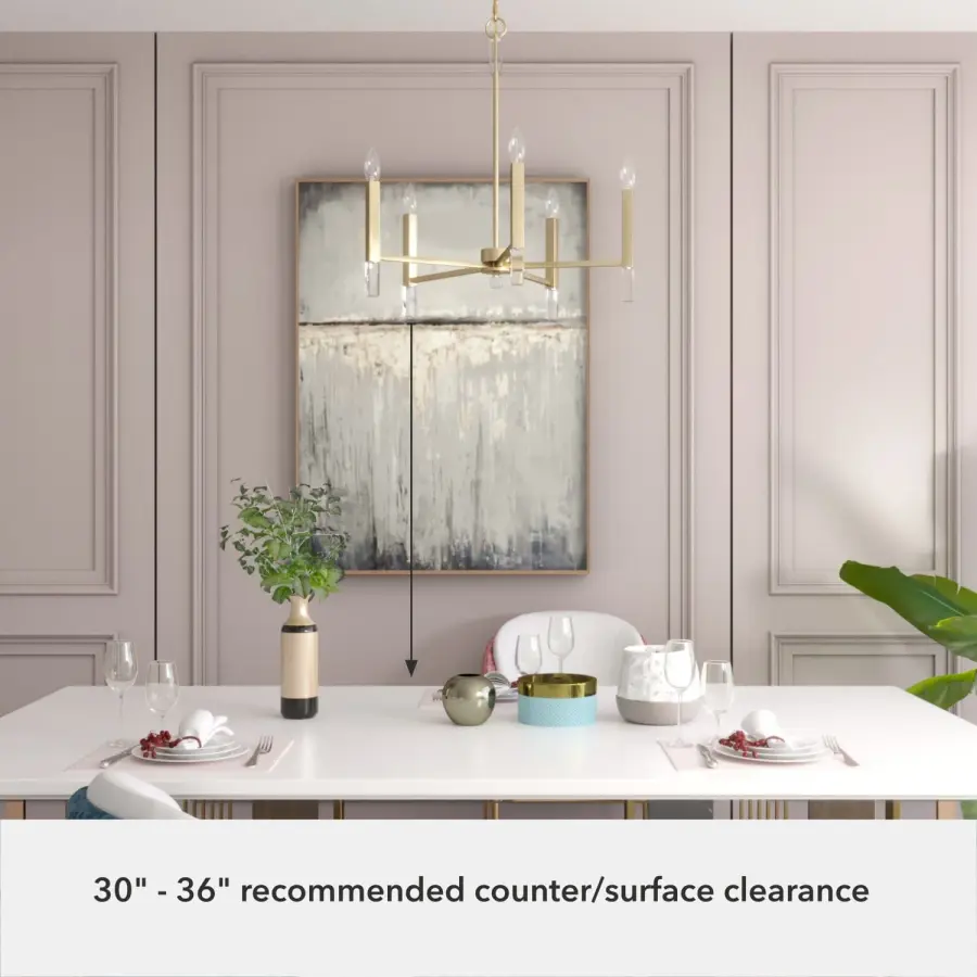 Sunjai Five Light Chandelier in Alturas Gold - Image 5