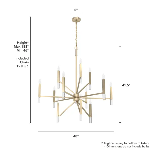 Sunjai 12-Light Chandelier in Matte Black - Image 12