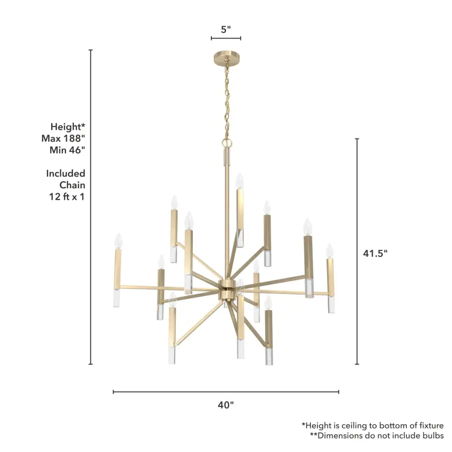 Sunjai 12-Light Chandelier in Matte Black - Image 12