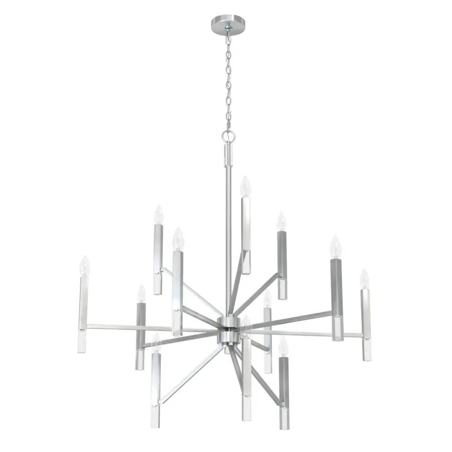 Sunjai 12-Light Chandelier in Matte Black - Image 17
