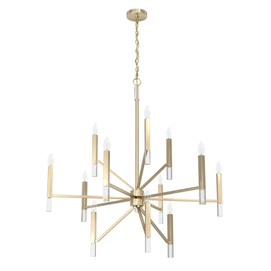 Sunjai 12-Light Chandelier in Matte Black - Image 19
