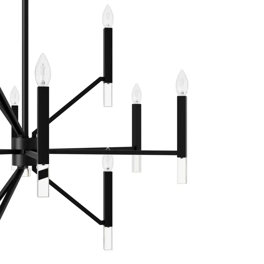 Sunjai 12-Light Chandelier in Matte Black - Image 21