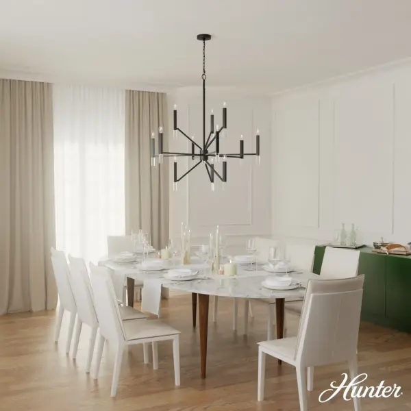 Sunjai 12-Light Chandelier in Matte Black - Image 5