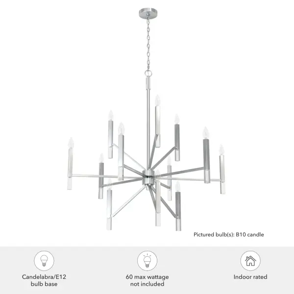 Sunjai 12-Light Chandelier in Matte Black - Image 7