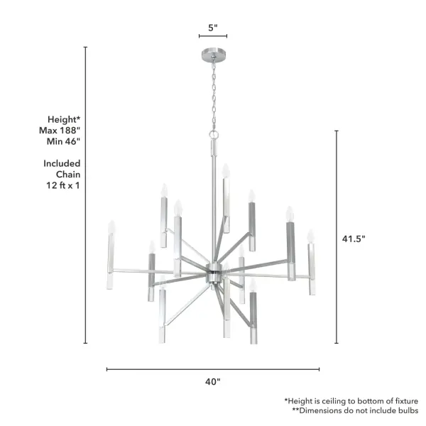 Sunjai 12-Light Chandelier in Matte Black - Image 10