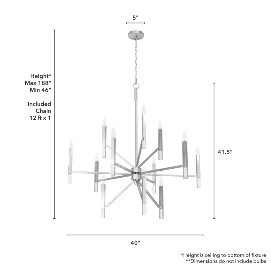 Sunjai 12-Light Chandelier in Matte Black - Image 10